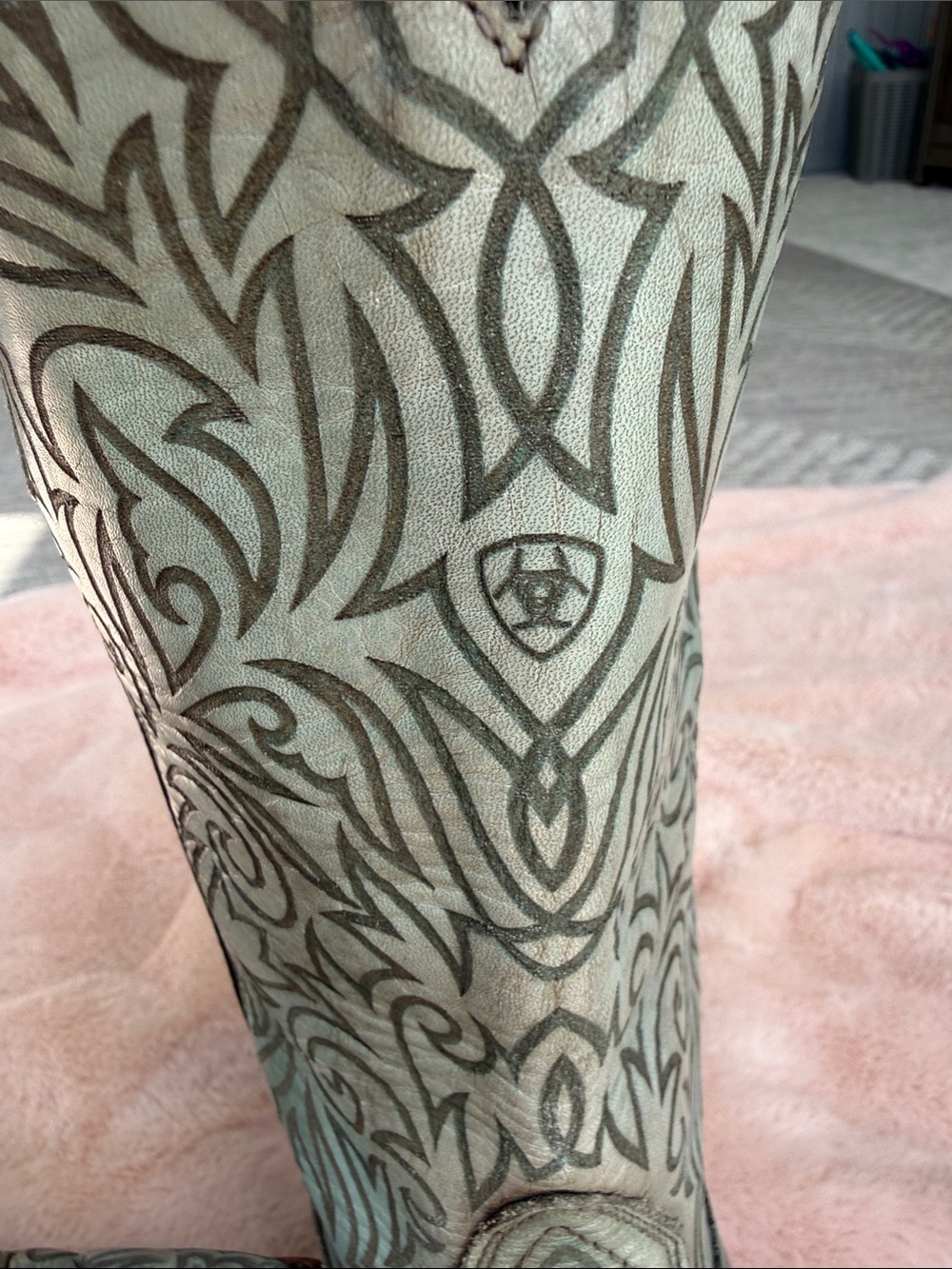 Ariat Turquoise Cowboy Boots 6.5 - Picture 2 of 6